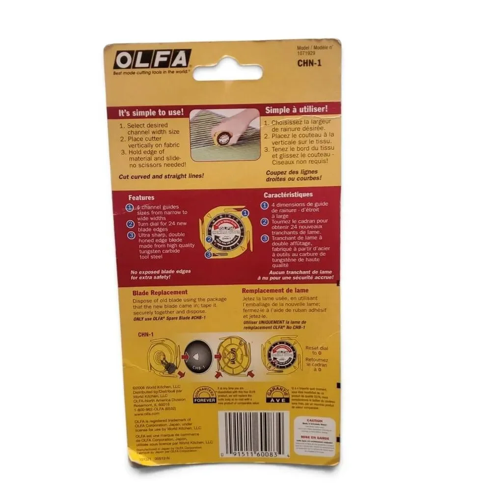 OLFA CHN-1 Chenille Cutter 1071929 Fabric Quilting Craft Tool New Sealed